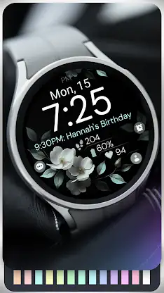 Bronze Flowers watch face screenshot 5