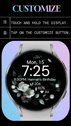 Bronze Flowers watch face screenshot 7