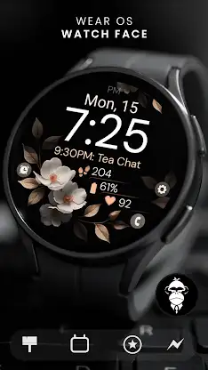 Bronze Flowers watch face screenshot 3