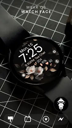 Bronze Flowers watch face screenshot 1