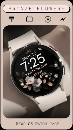 Bronze Flowers watch face screenshot 4