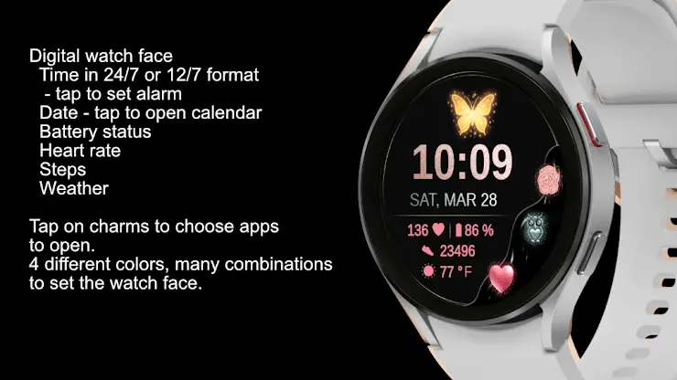 Charms watch face - wear OS screenshot 4