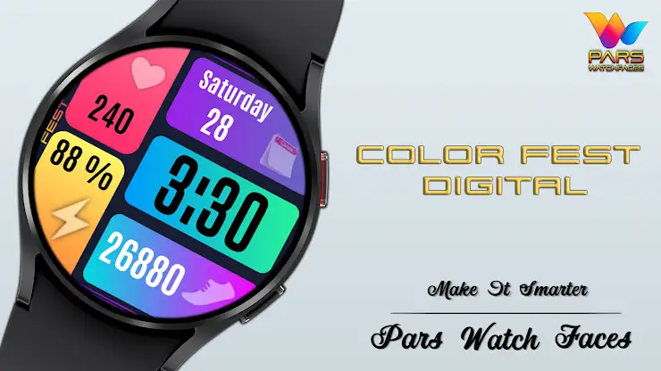 Color Fest Digital Watch Face screenshot 6