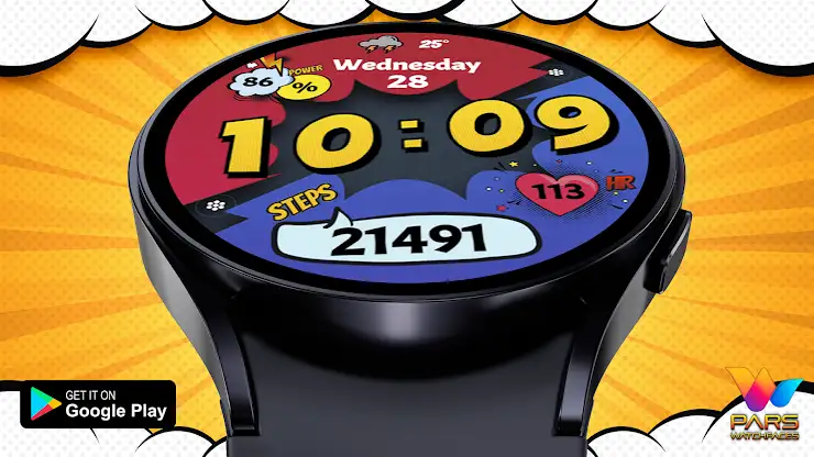 Comics Wow Watch Face screenshot 5