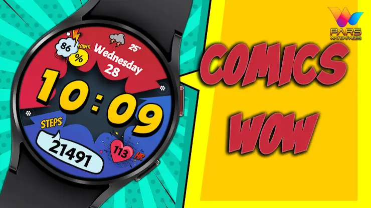 Comics Wow Watch Face screenshot 1