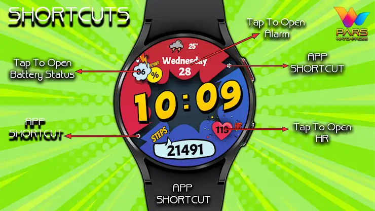 Comics Wow Watch Face screenshot 4