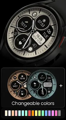 Modern Beige Analog Watch Face screenshot 3