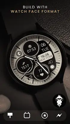 Modern Beige Analog Watch Face screenshot 1