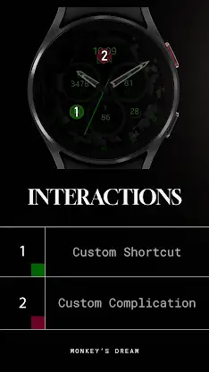 Dream 34 dark analog watchface screenshot 8