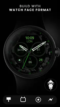 Dream 34 dark analog watchface screenshot 4