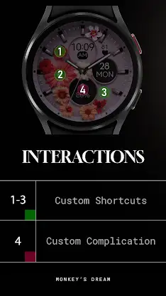 Flowers purple watch face screenshot 8
