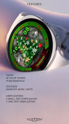 Christmas Tree Watch Face 083 screenshot 3
