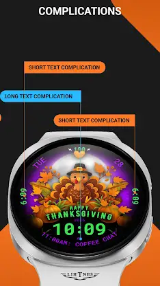 Thanksgiving Watch Face 119 screenshot 4