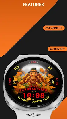 Thanksgiving Watch Face 119 screenshot 3