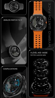 Hybrid Watch Face 152 screenshot 3