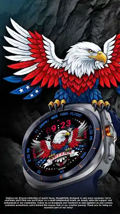 USA Eagle Watch Face 159 screenshot 4