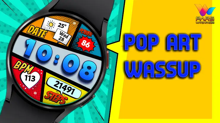 Pop Art Wassup Watch Face screenshot 1