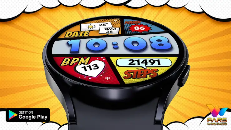 Pop Art Wassup Watch Face screenshot 3