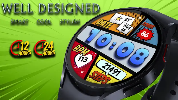 Pop Art Wassup Watch Face screenshot 2