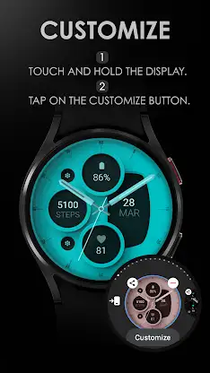 Rose Gold 2 analog watch face screenshot 7