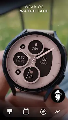 Rose Gold 2 analog watch face screenshot 1