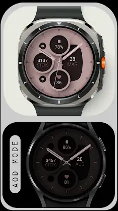 Rose Gold 2 analog watch face screenshot 5