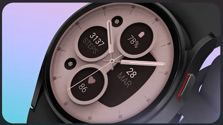 Rose Gold 2 analog watch face screenshot 6