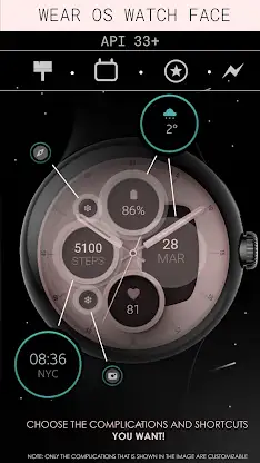 Rose Gold 2 analog watch face screenshot 3
