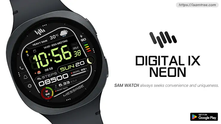 SamWatch Digital IX Neon screenshot 1