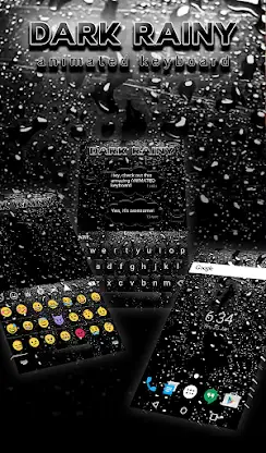 Dark Rainy Keyboard Wallpaper screenshot 1