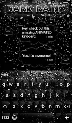 Dark Rainy Keyboard Wallpaper screenshot 3
