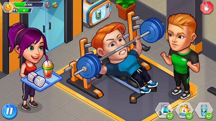 Happy Fitness: Gym Game screenshot 2