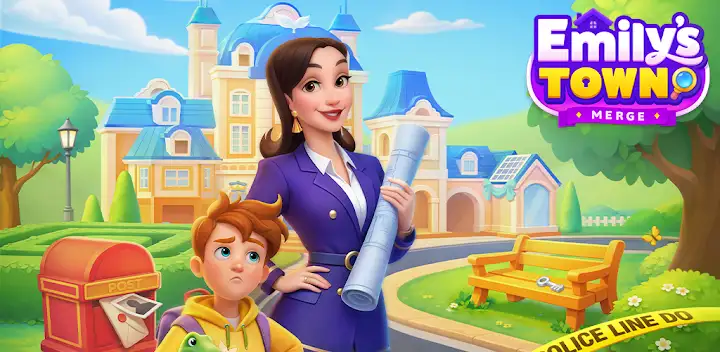 Emily's Town－ Merge & Mystery — Android game banner