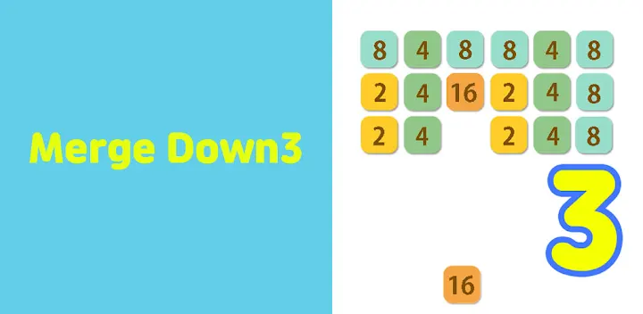 [365fun] MergeDown3 — Android game banner