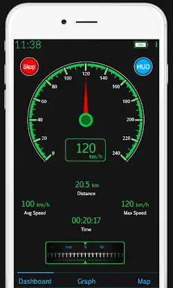 GPS Speedometer HUD - Odometer screenshot 2