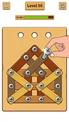 Nuts Bolts ASMR - Wood Nuts screenshot 1
