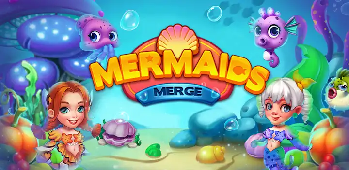 Merge Mermaids-magic puzzles — Android game banner