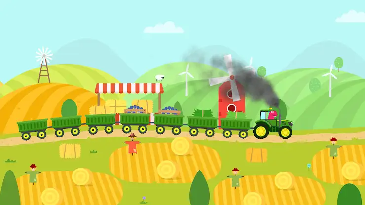 Farm Train - Kids Tractor Game screenshot 1