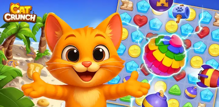Cat Crunch - Match 3 Games — Android game banner
