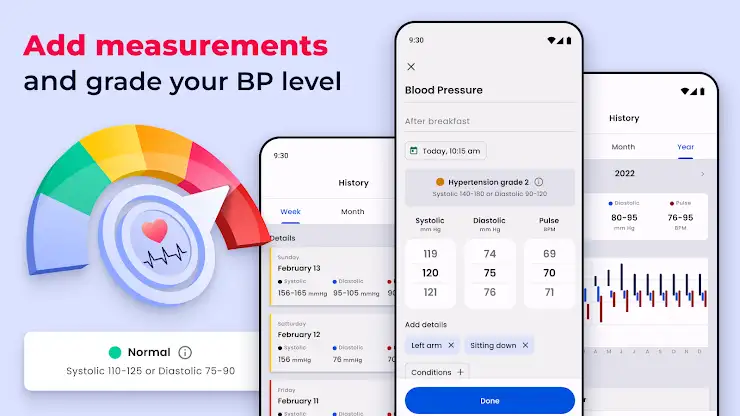 Blood Pressure Tracker screenshot 2