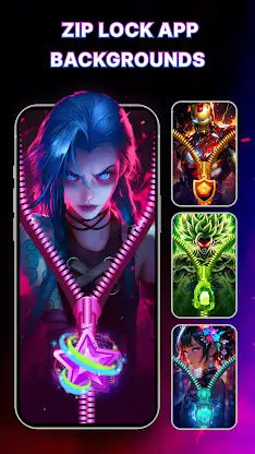 Zipper Lock Screen & Wallpaper screenshot 2