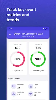 Zoho Backstage for Organizers screenshot 2