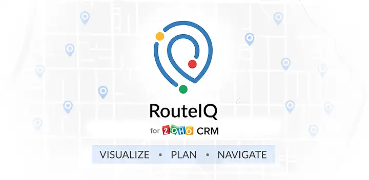 RouteIQ for Zoho CRM — Android app banner