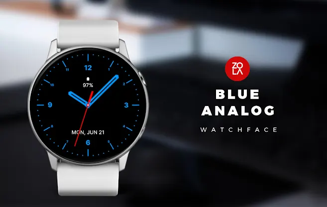 Blue Analog Watch Face screenshot 1
