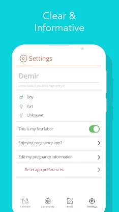 Pregnancy Tracker and Baby App screenshot 8