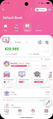 Money+ Cute Expense Tracker screenshot 1