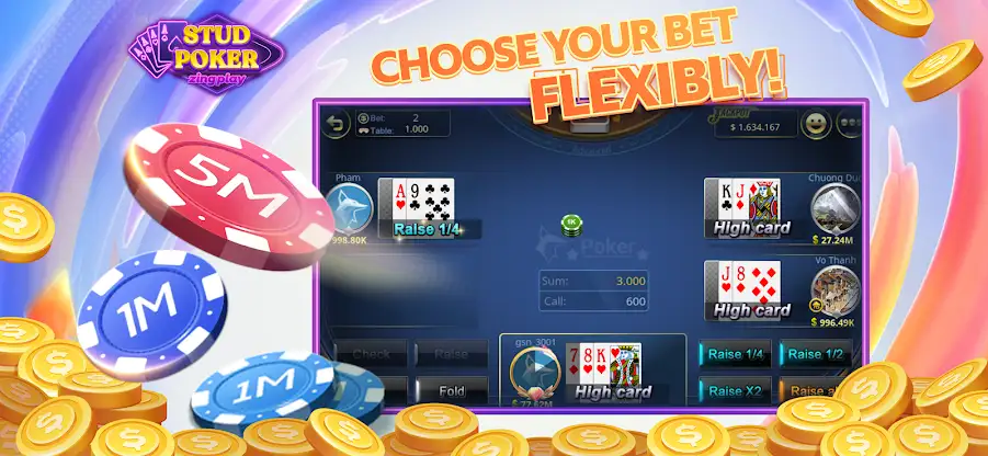 Stud Poker ZingPlay: 5 cards screenshot 2