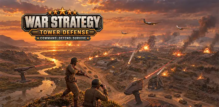 War Strategy: Tower Defense TD — Android game banner