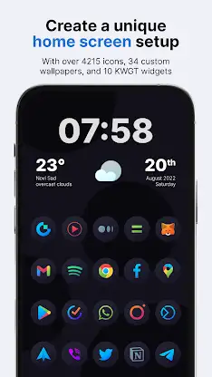 Hera Dark: Circle Icon Pack screenshot 1