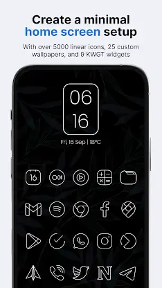 Vera Outline White Icon Pack screenshot 1